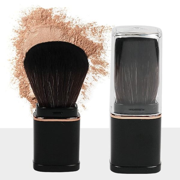 Bärbar infällbar kosmetika sminkborste Mini Blush Foundati Black onesize Black onesize