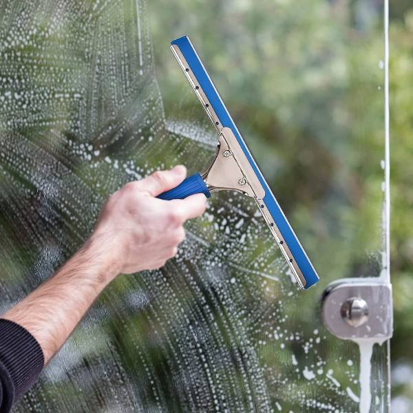 Fönstertvättset Skrapa och mikrofiber Fönsterputs - Bilrengöringsset - 2-i-1 Combi Non-streak glasskrapa och gummiblad
