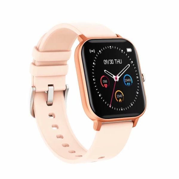 Färgskärm Smart Watch Damer Män Full Touch Fitness Tracker Blodtryck Smart Klocka Dam Smart Watch För Xiaomi rosa