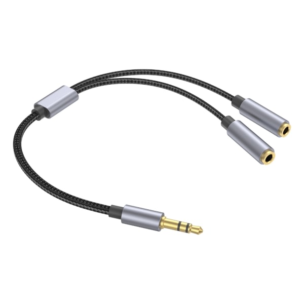 Bekvem hodetelefondeler kabel hodetelefoner hann til 2x hunnlig aux-kabel 112cm 112cm