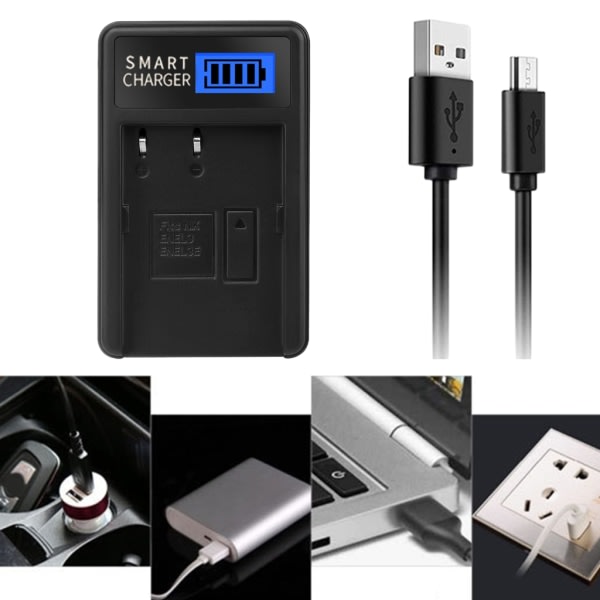 EN-EL3 LCD USB-lader for D100 D100 SLR D200 D300 D300s D50 D70 D70s D80 D90 DSLR D700 kameradockingstasjon