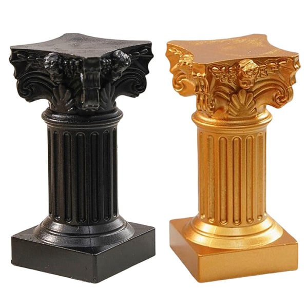 Romersk søyle gresk kolonne statue pidestall lysestake stativ Fig Hvit onesize White onesize