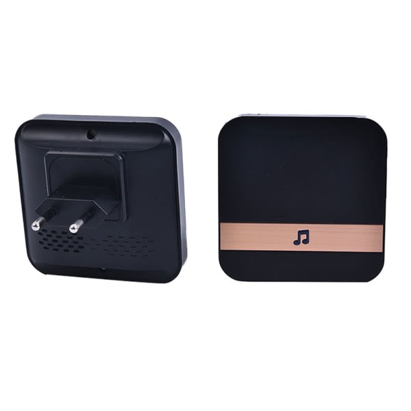 Trådlös WiFi Videodörrklocka Smart Dörr Intercom Säkerhet 720P Svart EU Black EU