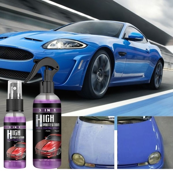 3-i-1 Hög Skyddande Billackspray för Bilskrap Nano Reparationsspray Snabbbeläggning Bilvax Polish Spray 30ml