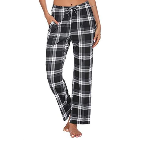 Dam Pyjamasbyxor Sovkläder Buffelrutiga Pyjamas Stil 4 Stil 4 Style 4 XL