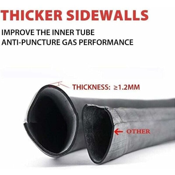 Stykker 4.10/3.50-4 Slange med Ventil for Trillebår Gressklipper Barnevogn Generator Hagevogn..