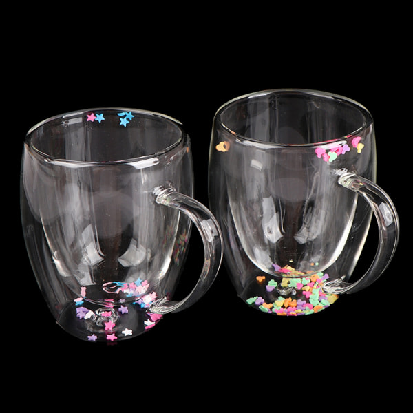 1. Tørre kopper med håndtak Tekopp Transparent Dobbelvegg Isolerende Transparent B Transparent B