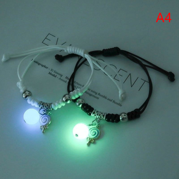 1 Pari Hieno Kissa Armband Pari Charmi Käsintehty Adj A4 Yksi Koko A4 One size