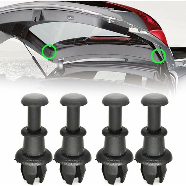 4 stk. monteringsclips til hattehylde bag audi a3 s3 q5 sq5 vw golf r32 gti tiguan polo sort