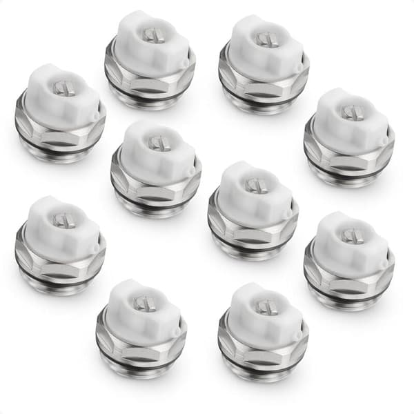 Pakke med 10 manuelle radiatoraftapningsventilhatte - 1/2\"