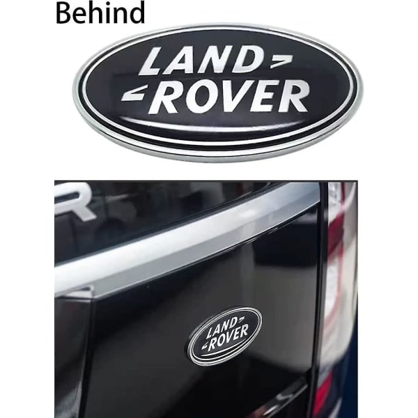 2kpl Passar Land Rover Grille Badge Takaluukku Oval Badge Tarra, Sopii Land Rover Range Rover Badge Nimikyltti (musta)