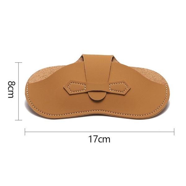 PU Læder Etui Solbrille Opbevaringspose Cover camel