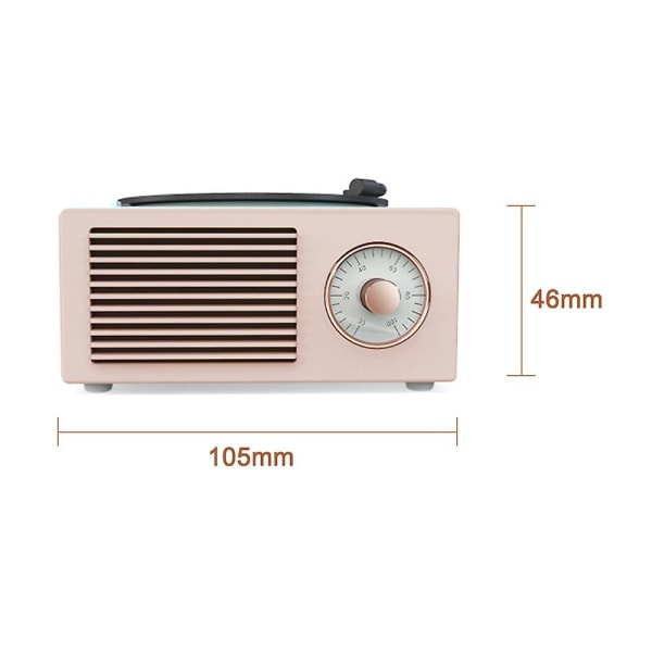 Retro Bluetooth Phono Audio - Rosa