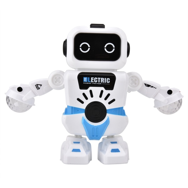Elektronisk smart romdansende robot med musikk blinkende LED-lys gående leker gave til barn