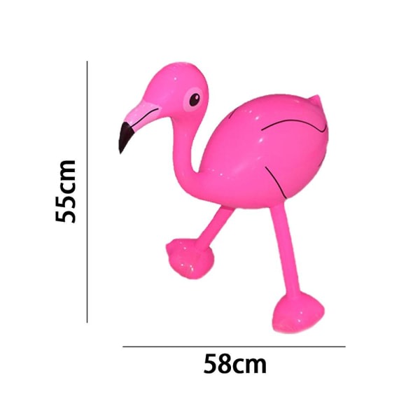 6 stk. oppustelige lyserøde flamingoer - oppusteligt festtilbehør