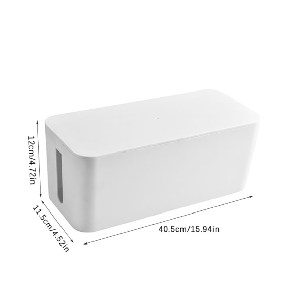 Kabeloppbevaringsboks Power Board Ledningshåndtering Stikkontaktlist Ledning Hvit S White S
