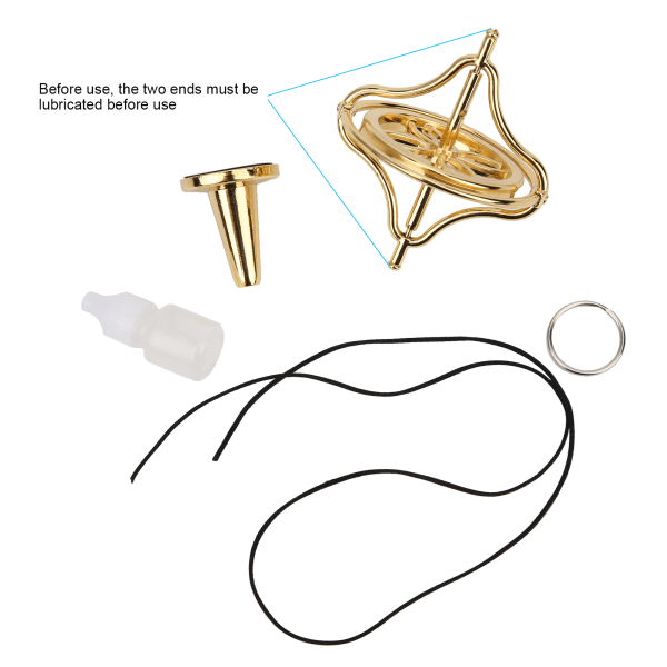 BEMSYM Legering Gyroskop Stressavlastning AntiGravity Dekompressionsleksak för Vuxna (Guld)