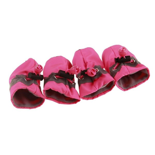 Vedenpitävät lemmikkikoiran kengät, liukuesteelliset saappaat, lämpimät koiranpennun sukat, tossut, kengät pink number 3