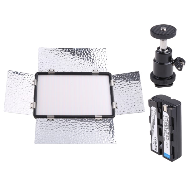Dimbar LED-videoljuspanel RGB-panelfotograferingsljus 1800MAH batteritid för DSLR-kamerafotografering med LCD