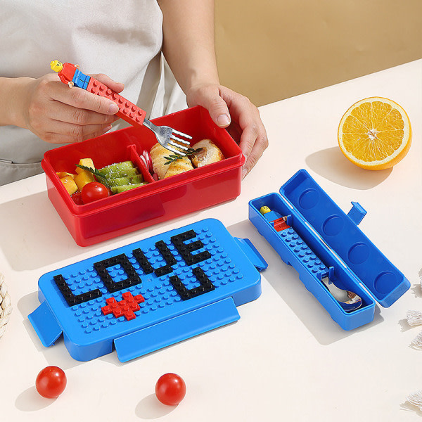 Kreativa byggklossar DIY Pixel Building Bento Box Lunchbox C one size C one size