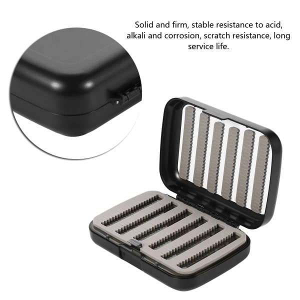 Holdbar tyk vandtæt fluefiskeri lokke agn krog tackle box etui (A)