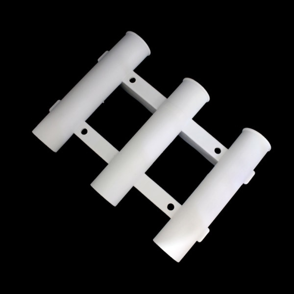 3 Rörs Länk Plast Fiske Spöställ Hållare Socket Svart