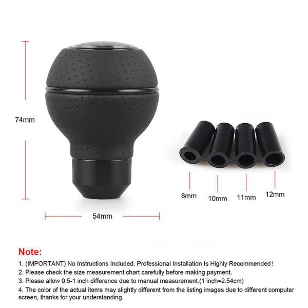 5-växlad universell växelspaksknopp för bil i svart, M8 M10 M11, one size Black one size