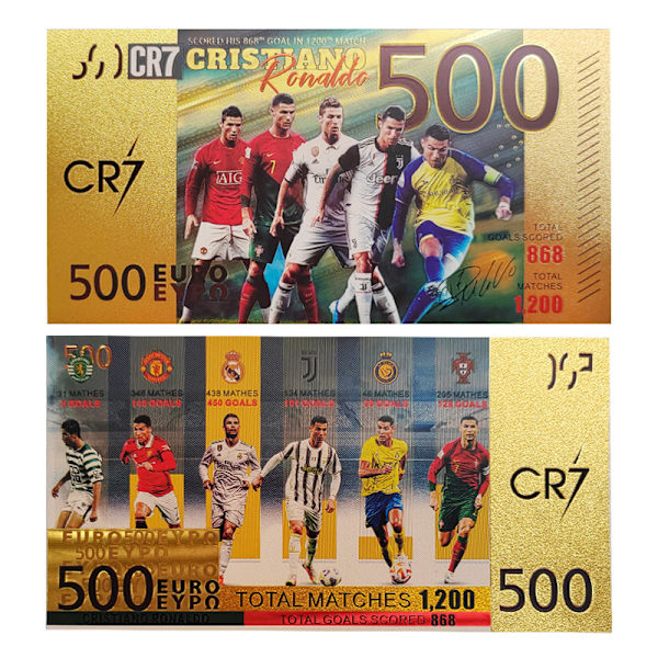 Ronaldo stjernefotball minneseddel Europa Cup perifer sand superliga suvenir perifer 2pcs 7