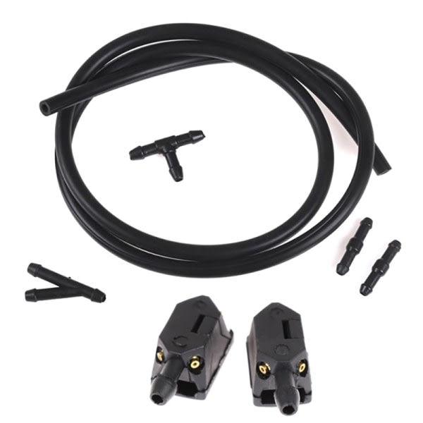 7 st/ set Fram Vindrutetorkararm Spolarmunstycke Jets 2m slang med C