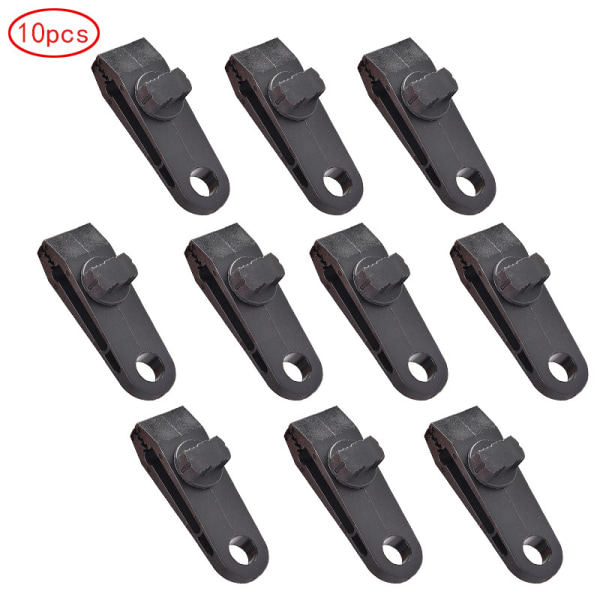 Tältklämmor, 10 st Tarp Fästklämmor, Tarp Clip, Vindtätt Tält