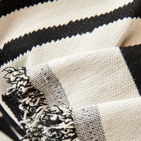 Vaskbart Vendbart Sofabetræk til Kæledyr, Sort Chenille 2-Hynde Geometrisk Boho Design, Sektionsbeskytter