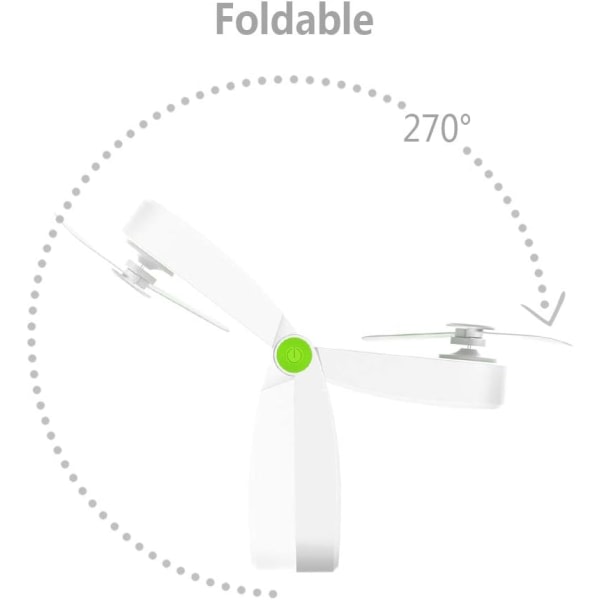 Håndholder minifläkt med justerbar 2 hastigheter - grønn