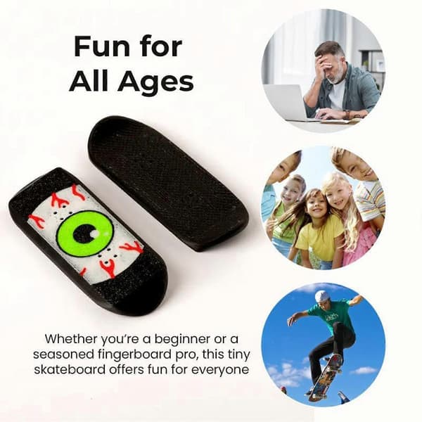 Fingerskateboards Magnetisk Minibrett Fidget Fingerskateboard for Stresslindring Barnefester Gutter Klasserom Bursdagsstrømpe E E