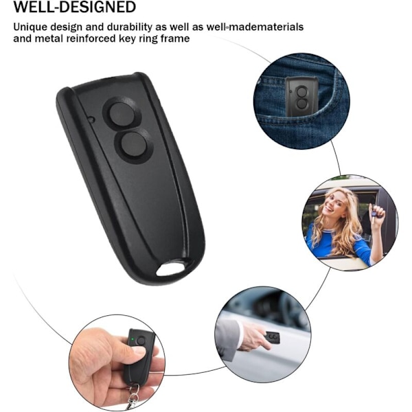 Ecostar RSE2 RSC2 Garageport Fjernbetjening 433MHz Trådløs 2-Knaps Kontrol
