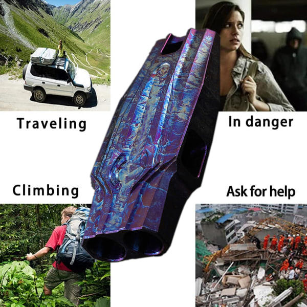 Titanium nødpipe for camping og trening