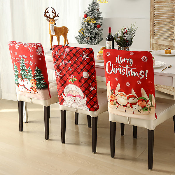 Jul Xmas Bankett Stol trekk Santa Party Matsal Seat A15 one size A15 one size