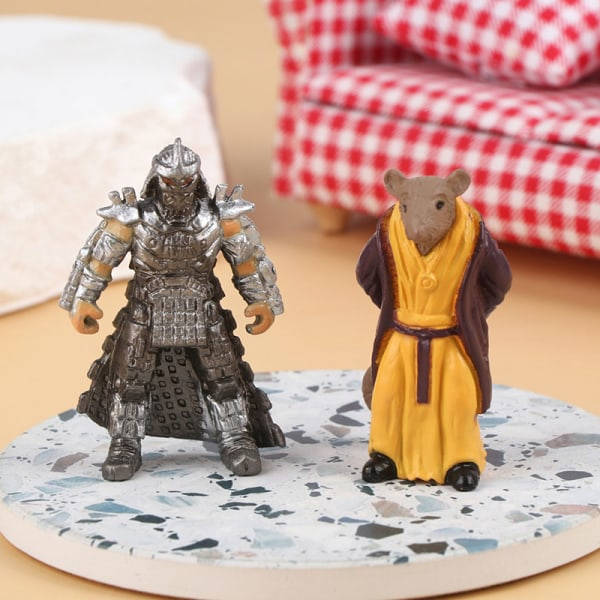 1Set Teenage Mutant Turtle Anime Figurer Modell Dockhus Dockor