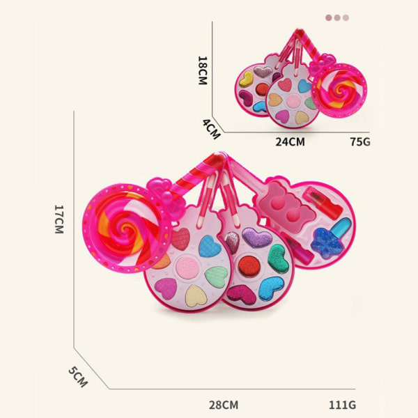 2x Leikkisminikkikokoelma Pienille Tytöille, Lasten Kosmetiikkasetti