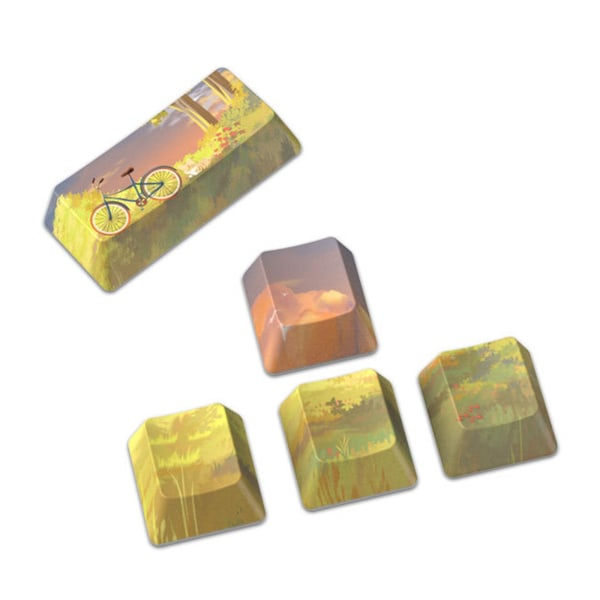 8 PBT-taster med femsidig färgämnesublimation, OEM-profil, 6,25U mellanslag, ESC, riktningstangenter för mekaniskt tangentbord