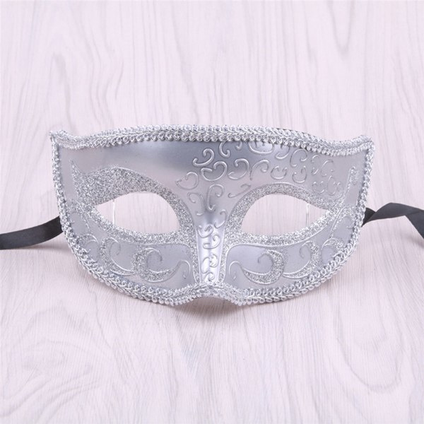 Maskeraddräkter för par, venetiansk kvinna spets män PP Cosplay Silver ONESIZE Silver ONESIZE