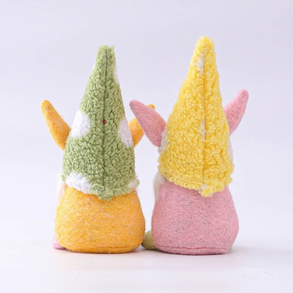 Pääsiäispupun kääpiökoriste pääsiäiskasvoilla nukelle pääsiäispupun plyysi kääpiö perhejuhlan koriste lasten lelu talolle Pink Rabbit