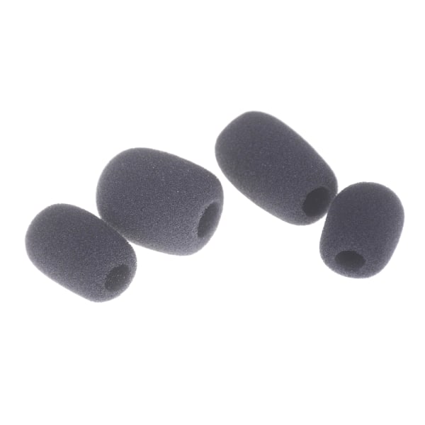Ny 10 stk mikrofon headset grill vindskærm skum sort mikrofon - 35*25*10mm 35*25*10mm