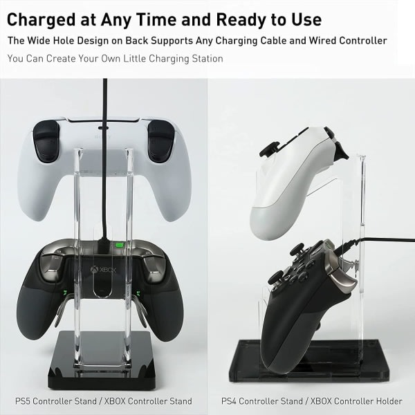 Kontrollerstativ Spillkontrollstativ Transparent Controllerholder Universal Controllerholder for PS5/PS4/Xbox