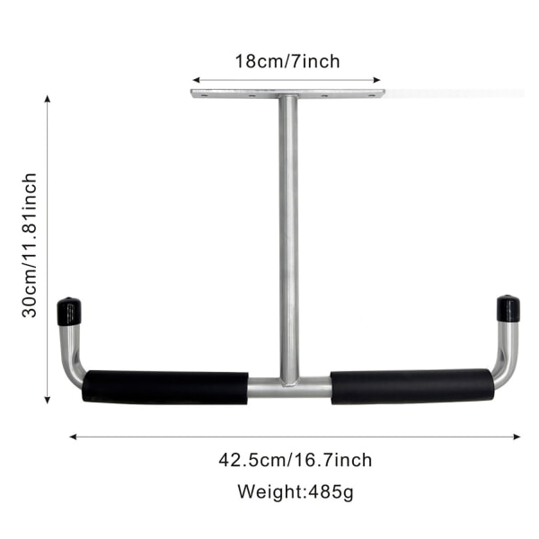 Stål Garasje Tak Oppbevaringskrok, Heavy Duty Oppbevaringsstativ for Hengende Tre, Sykler, Verktøy, Tre, Snowboards, Fiskeutstyr, Solid Oppbevaringssystem Black