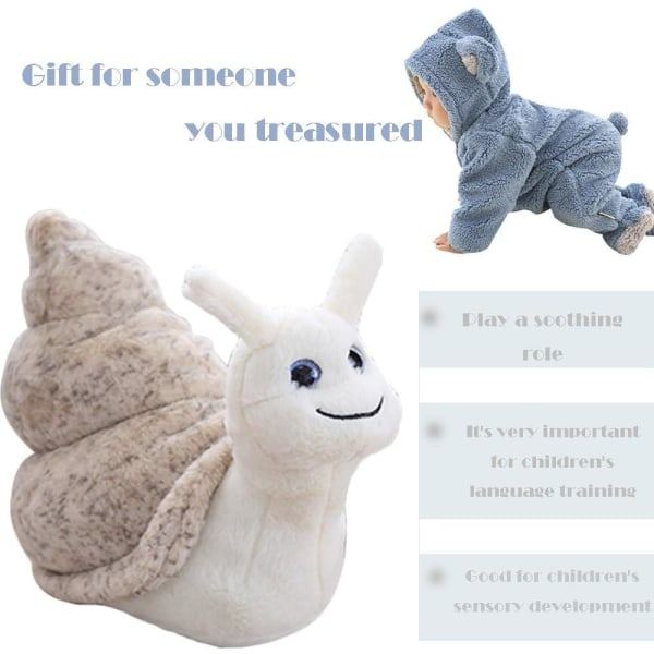 7 tum plysch snigel gosedjur, söt mjuk sovande snigel plysch