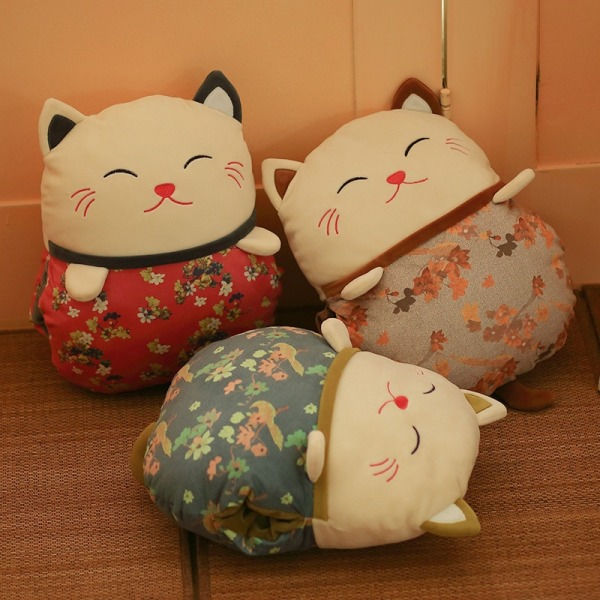 （brun）Plush Doll kinesisk stil kattsoffa putefamilie