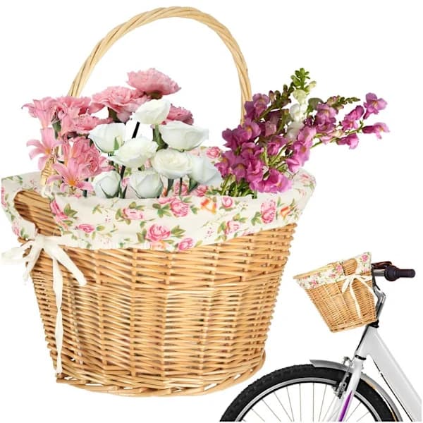 Sykkelkurv Blomstret Blommig