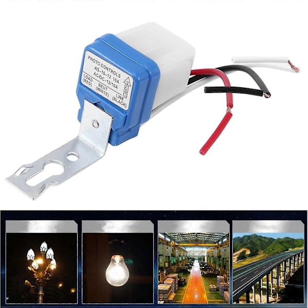Sensorbryter AC DC 12V gatebelysning automatisk kontroll lys dag og natt deteksjonskontroll -Yx