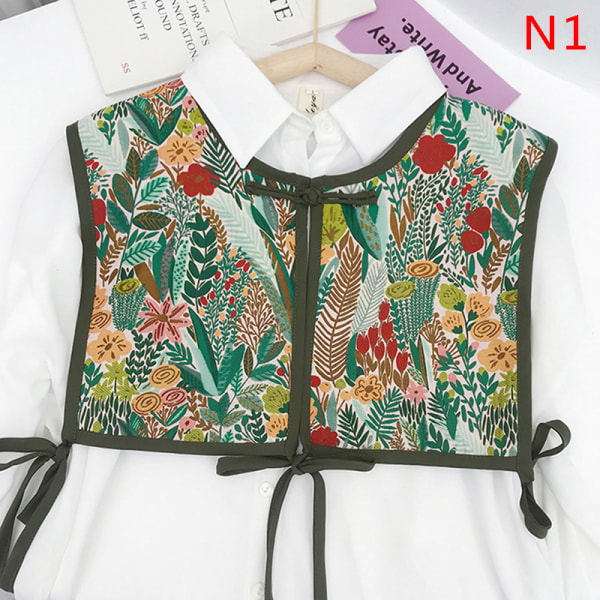 Kvinde Broderet Skulder Sjal Wrap Blomstermønstret Skjorte Krave N1 One Size N1 one size