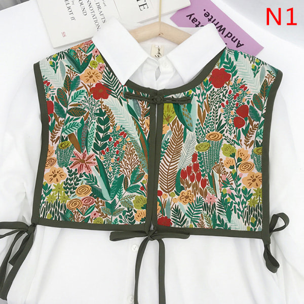 Kvinnors broderade axelscarf Sjal Wrap Blommig skjorta Colla N1 one size N1 one size